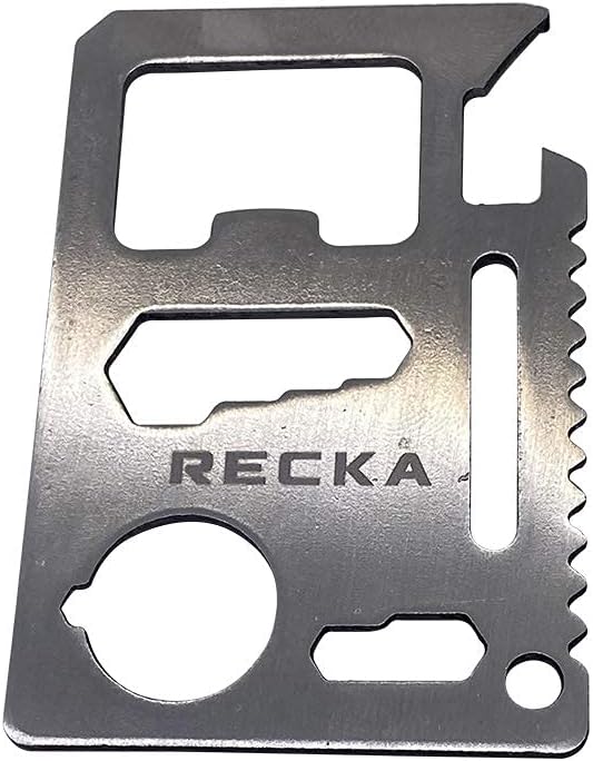 Recka Survival Tools Multi Tool – 11 in 1 Credit Card Pocket Multitool