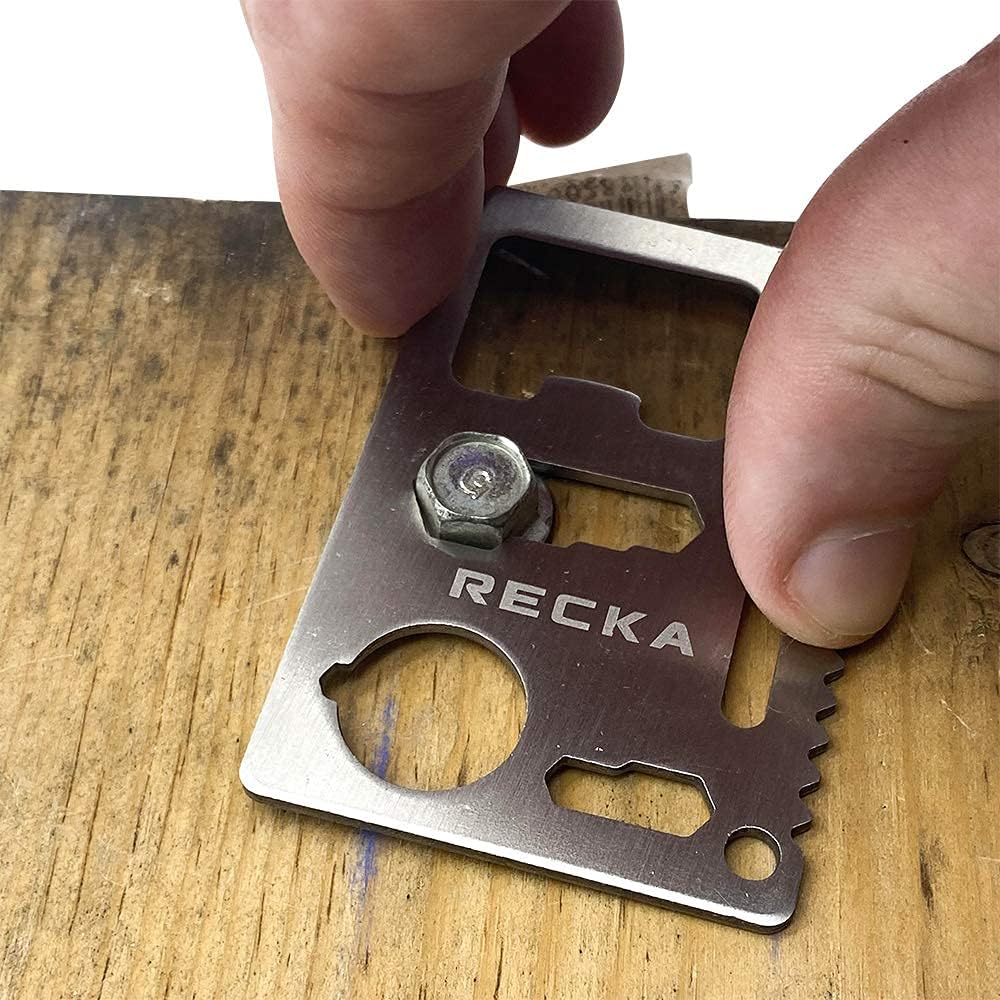 Recka Survival Tools Multi Tool – 11 in 1 Credit Card Pocket Multitool